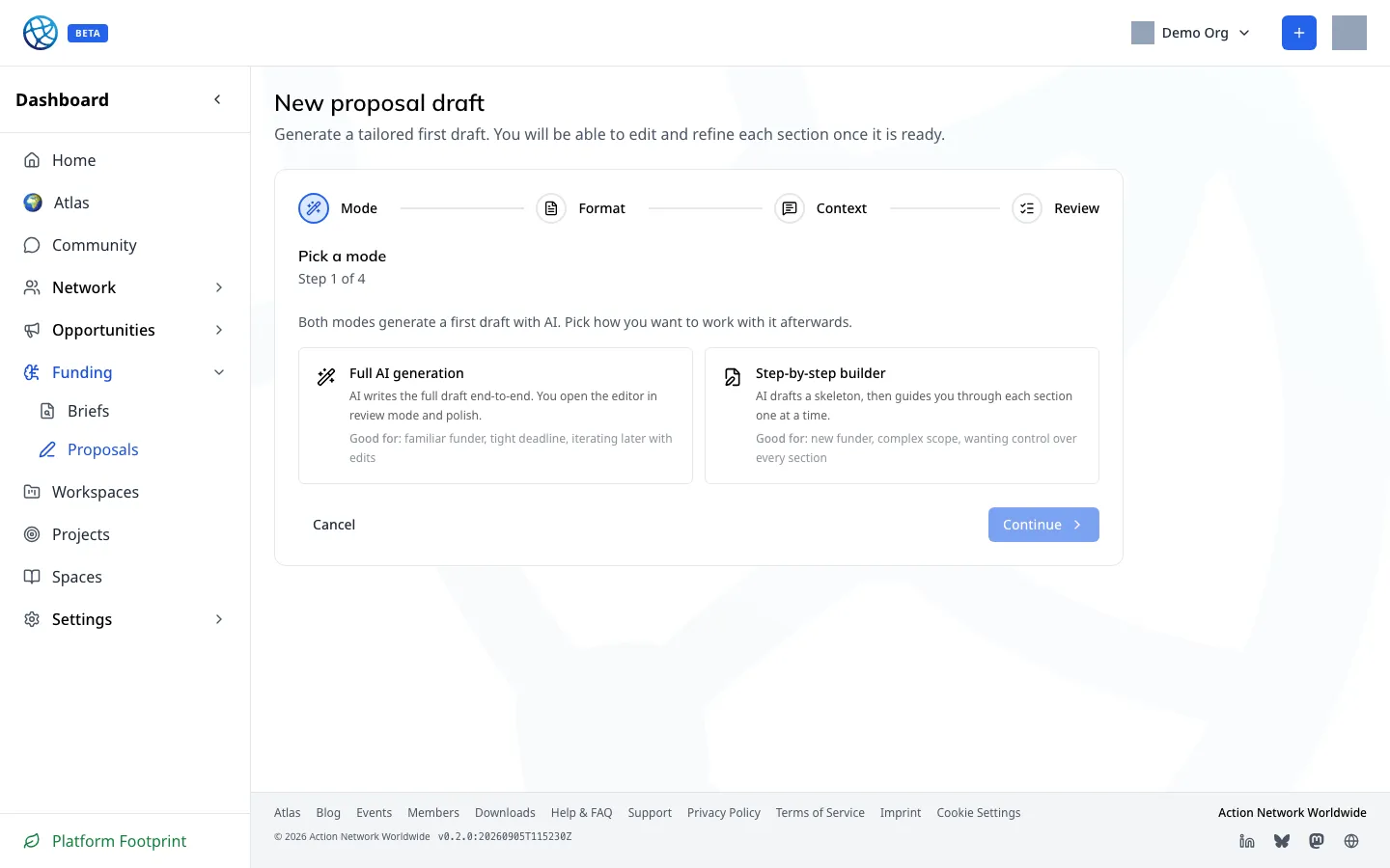 Step one — how you want the AI to work with you