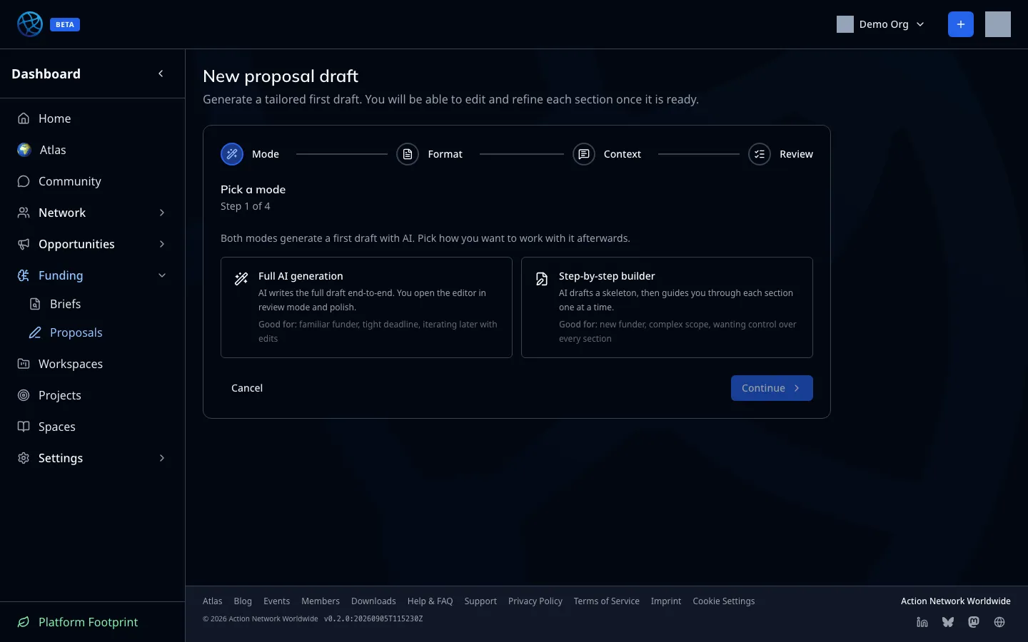 Step one — how you want the AI to work with you